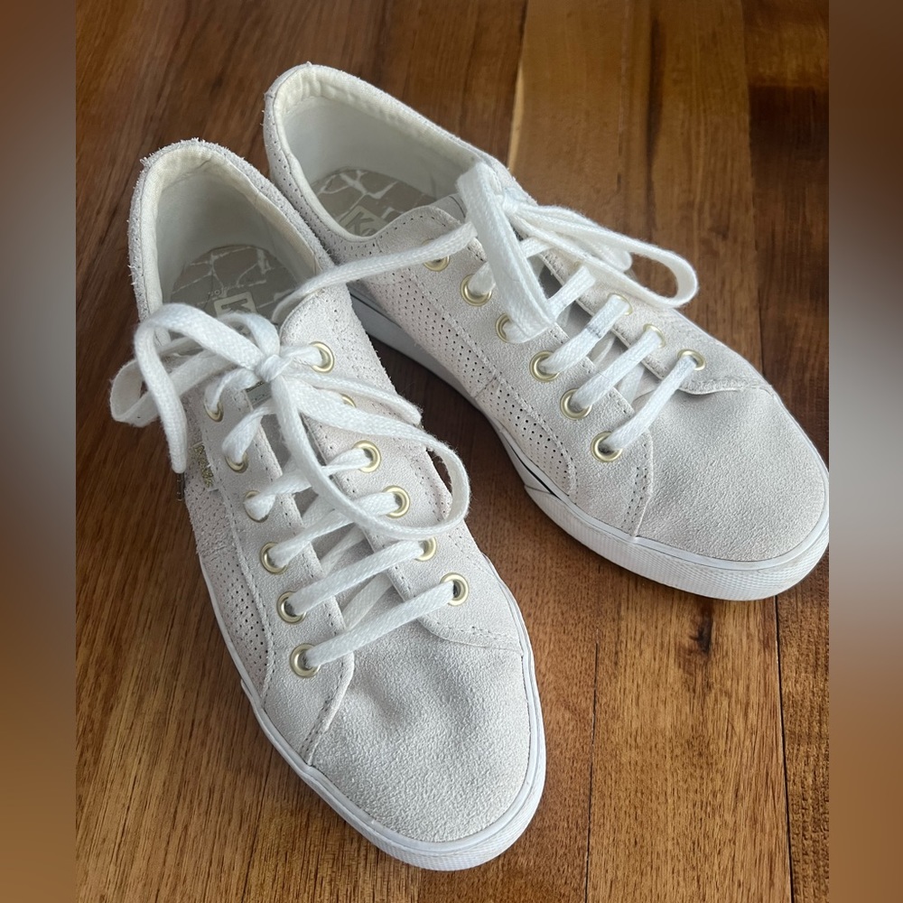Keds beige perforated suede sneakers. Size 7.5. Excellent condition